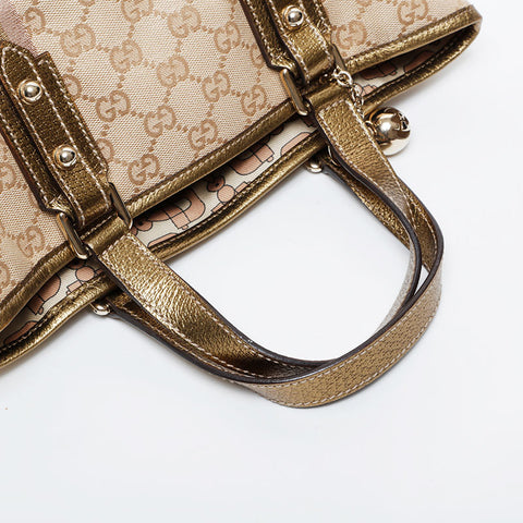 GUCCI GG canvas gold Handbag beige WS21217