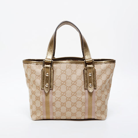 GUCCI GG canvas gold Handbag beige WS21217