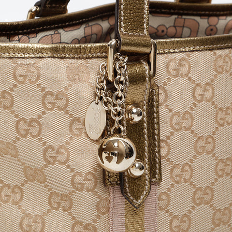 GUCCI GG canvas gold Handbag beige WS21217