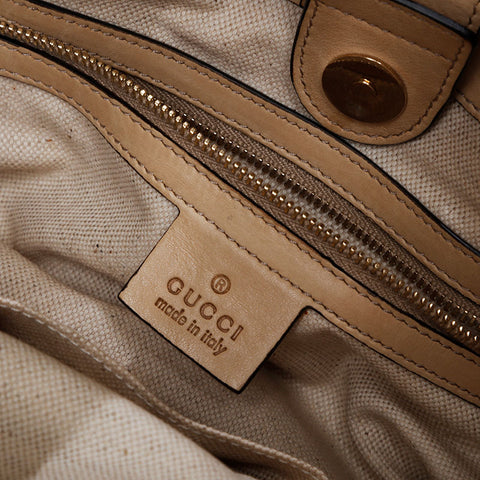 グッチ GUCCI キャンバス バンブー ワンショルダー ショルダーバッグ イエロー WS21224
