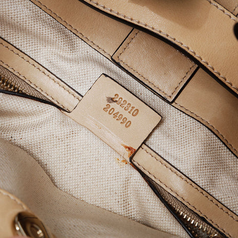 GUCCI Canvas Bamboo One Belt Shoulder Bag yellow WS21224