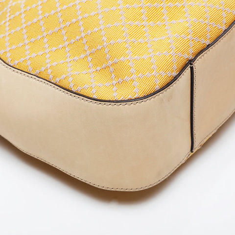 GUCCI Canvas Bamboo One Belt Shoulder Bag yellow WS21224