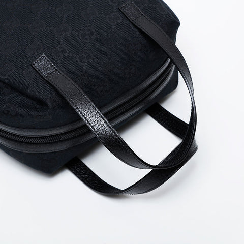 極美品 グッチ GUCCI GGキャンバス ハンドバッグ ブラック WS21228