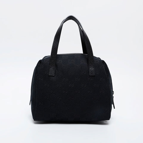 極美品 グッチ GUCCI GGキャンバス ハンドバッグ ブラック WS21228