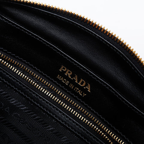 PRADA Leather Logo Camera Bag City Calf Shoulder Bag black WS21229