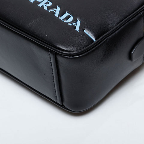 PRADA Leather Logo Camera Bag City Calf Shoulder Bag black WS21229