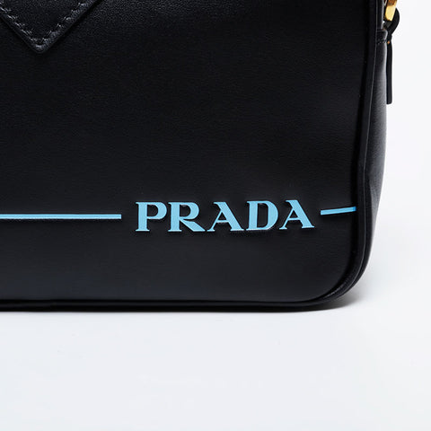PRADA Leather Logo Camera Bag City Calf Shoulder Bag black WS21229