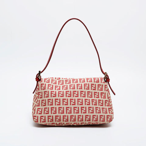 FENDI Zucchino Mini Mamma Bucket Shoulder Bag Brown WS21230