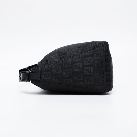 FENDI Zucchino Canvas Shoulder Bag black WS21236