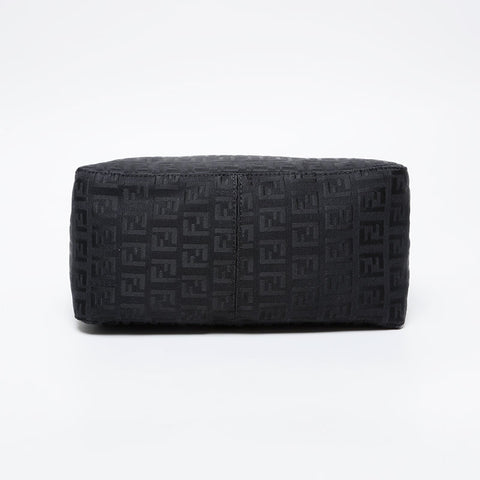 FENDI Zucchino Canvas Shoulder Bag black WS21236