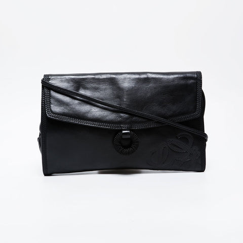 ロエベ LOEWE アナグラム レザー ショルダーバッグ ブラック WS21239