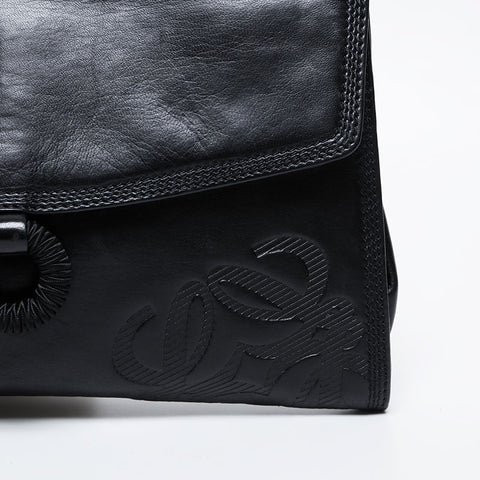 ロエベ LOEWE アナグラム レザー ショルダーバッグ ブラック WS21239
