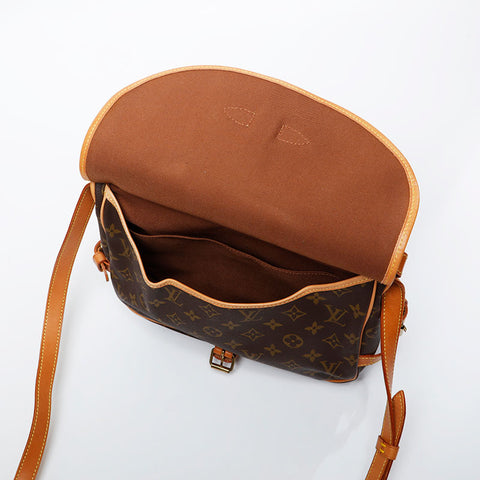 LOUIS VUITTON 1995 Monogram Saumur MM Shoulder Bag Brown WS21242