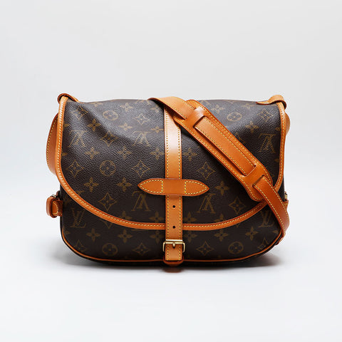 LOUIS VUITTON 1995 Monogram Saumur MM Shoulder Bag Brown WS21242
