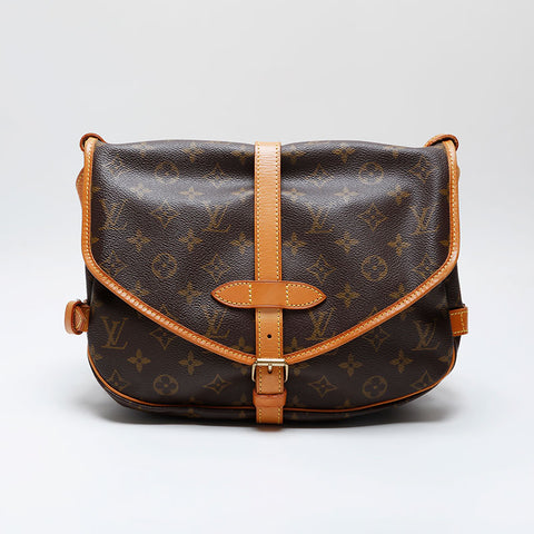 LOUIS VUITTON 1995 Monogram Saumur MM Shoulder Bag Brown WS21242
