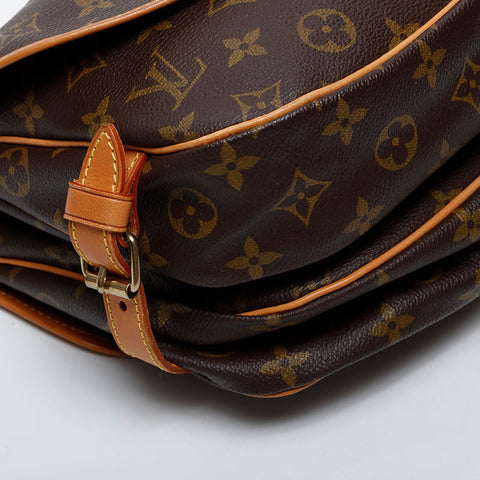 LOUIS VUITTON 1995 Monogram Saumur MM Shoulder Bag Brown WS21242