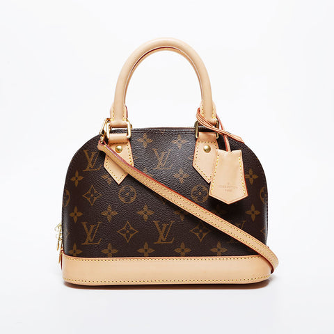 LOUIS VUITTON Monogram Alma BB Handbag Brown WS21245