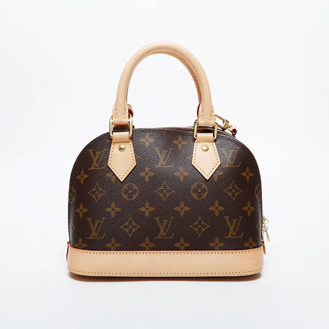LOUIS VUITTON Monogram Alma BB Handbag Brown WS21245