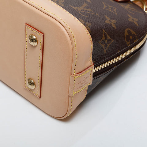 LOUIS VUITTON Monogram Alma BB Handbag Brown WS21245