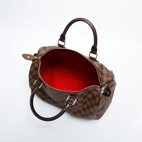 LOUIS VUITTON 2008 Damier Speedy 30 Handbag Brown WS21247