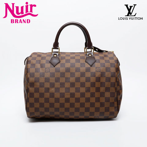 LOUIS VUITTON 2008 Damier Speedy 30 Handbag Brown WS21247