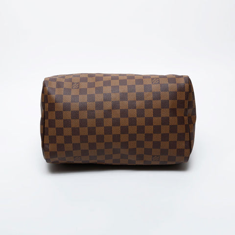 LOUIS VUITTON 2008 Damier Speedy 30 Handbag Brown WS21247