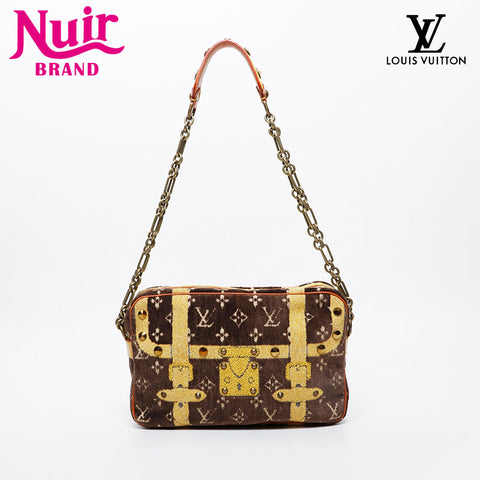 LOUIS VUITTON 2004 Monogram Trompe l'oeil Trocadero Shoulder Bag Brown WS21248