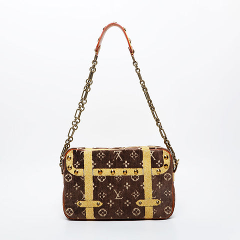 LOUIS VUITTON 2004 Monogram Trompe l'oeil Trocadero Shoulder Bag Brown WS21248