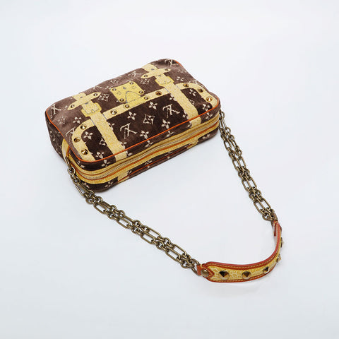LOUIS VUITTON 2004 Monogram Trompe l'oeil Trocadero Shoulder Bag Brown WS21248