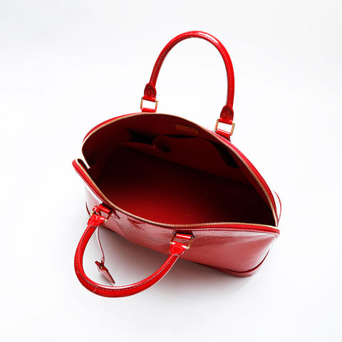 LOUIS VUITTON 2010 Monogram Vernis Alma GM Handbag Red WS21249