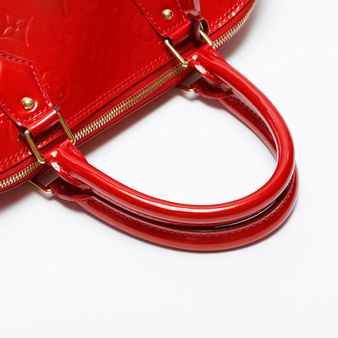 LOUIS VUITTON 2010 Monogram Vernis Alma GM Handbag Red WS21249
