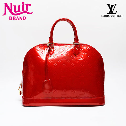 LOUIS VUITTON 2010 Monogram Vernis Alma GM Handbag Red WS21249