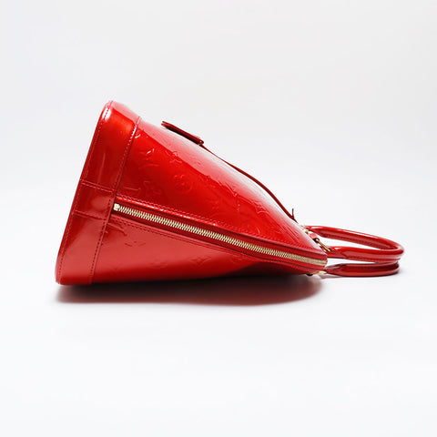 LOUIS VUITTON 2010 Monogram Vernis Alma GM Handbag Red WS21249