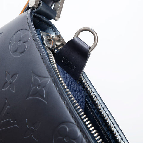 LOUIS VUITTON 2002 Monogram Matte Alston Shoulder Bag Navy WS21251
