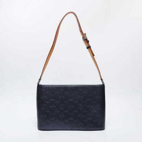 LOUIS VUITTON 2002 Monogram Matte Alston Shoulder Bag Navy WS21251