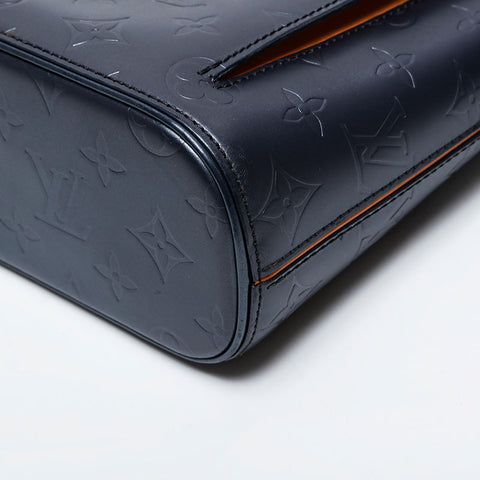 LOUIS VUITTON 2002 Monogram Matte Alston Shoulder Bag Navy WS21251