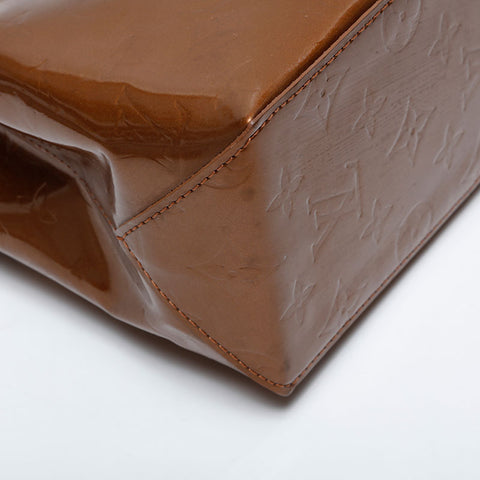 LOUIS VUITTON 2002 Monogram Vernis Lead PM Handbag gold WS21253