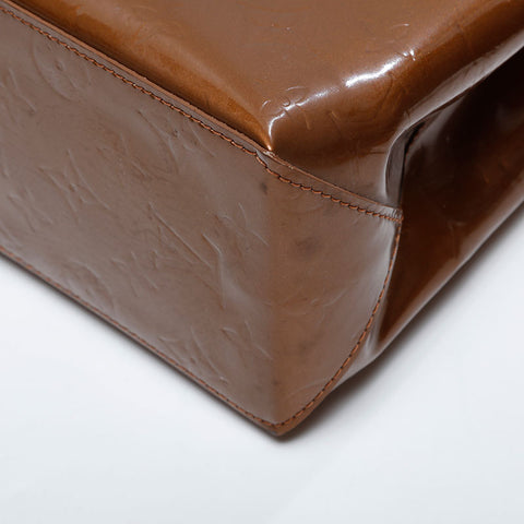 LOUIS VUITTON 2002 Monogram Vernis Lead PM Handbag gold WS21253