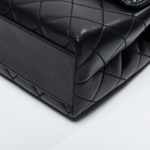 CHANEL No. 5 1997-1999 Top Handle Lambskin Matelasse Handbag black WS21259