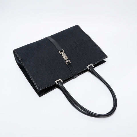 GUCCI GG Canvas Jackie Shoulder Bag black WS21262