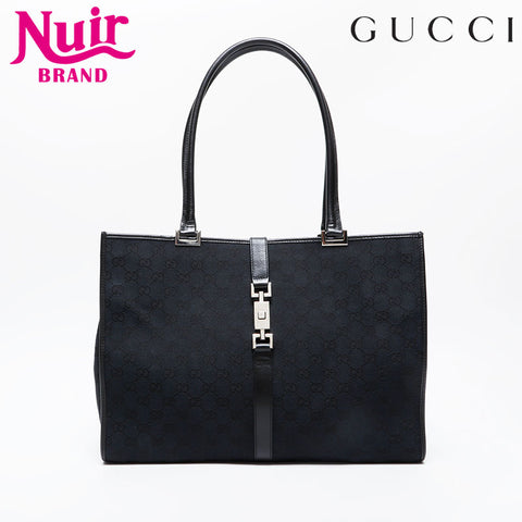 GUCCI GG Canvas Jackie Shoulder Bag black WS21262