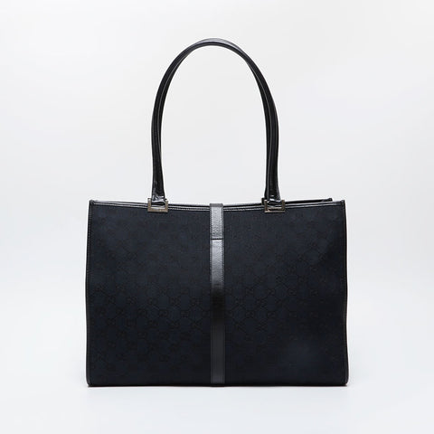 GUCCI GG Canvas Jackie Shoulder Bag black WS21262