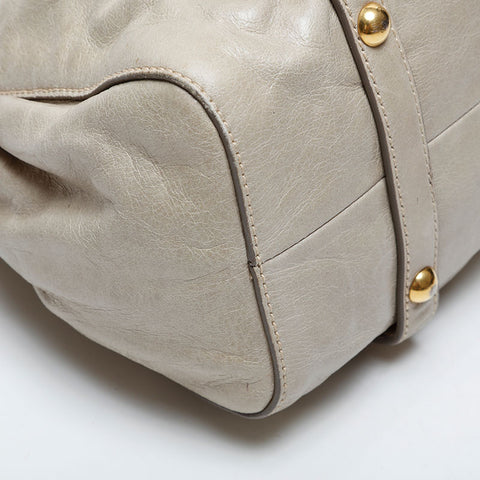 Miu Miu 2way Leather Vitello Luxe Shoulder Bag beige WS21263