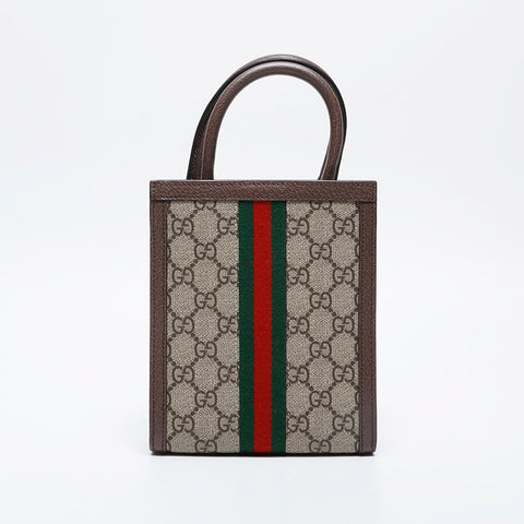 GUCCI GG Supreme Mini Tote Shoulder Bag beige WS21264