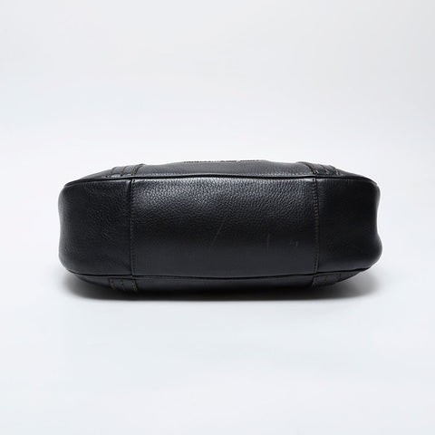 Salvatore Ferragamo Leather one belt with studs Shoulder Bag black WS21265
