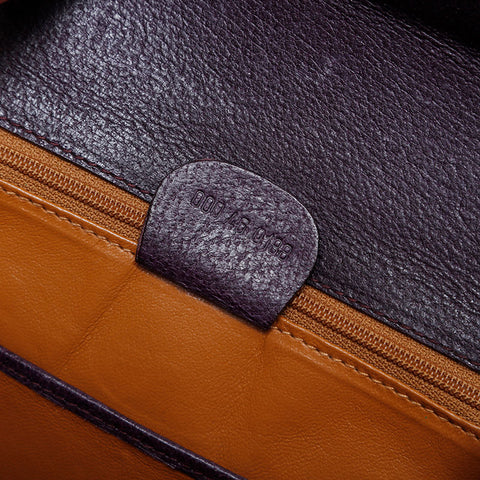 GUCCI Bamboo leather 2way Handbag purple WS21267