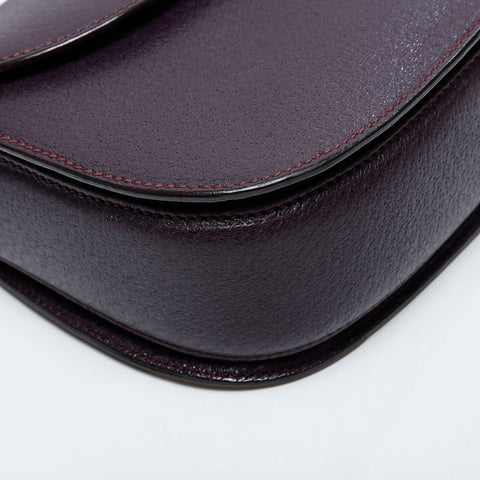 GUCCI Bamboo leather 2way Handbag purple WS21267