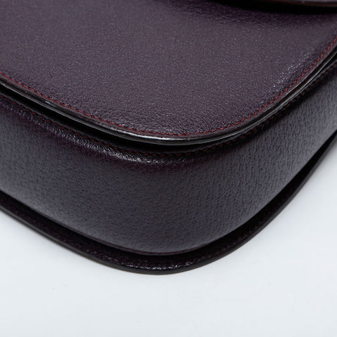 GUCCI Bamboo leather 2way Handbag purple WS21267