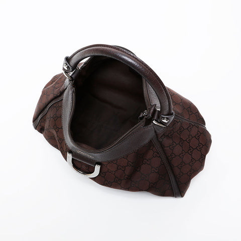 GUCCI GG Canvas Nylon Abbey Shoulder Bag Brown WS21269