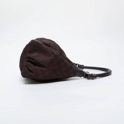 GUCCI GG Canvas Nylon Abbey Shoulder Bag Brown WS21269